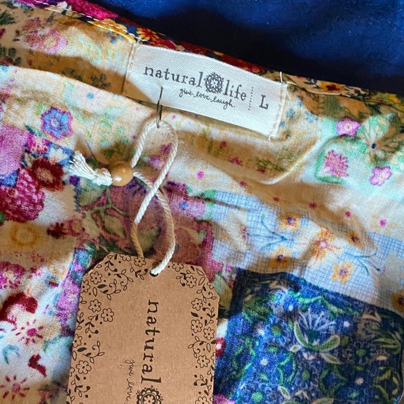 Multicolor Patchwork Natural Life jumpsuit - Picture 2 of 4